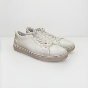 Thousand Fell Lace Up Vegan Leather Sneakers, Women's 9 (White/White)